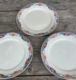5 assiettes à dessert digoin - art déco
