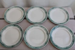 6 assiettes à dessert en céramique