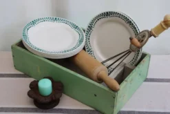 6 assiettes à dessert en céramique
