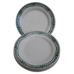 6 assiettes à dessert en céramique