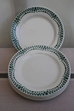 6 assiettes à dessert en céramique