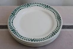 6 assiettes à dessert en céramique