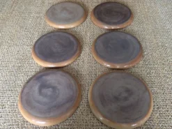 6 assiettes à dessert en grès