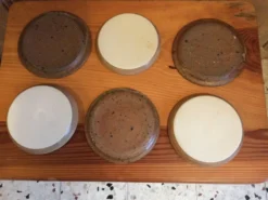 6 assiettes à dessert en grès