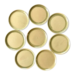 8 assiettes à dessert en grès