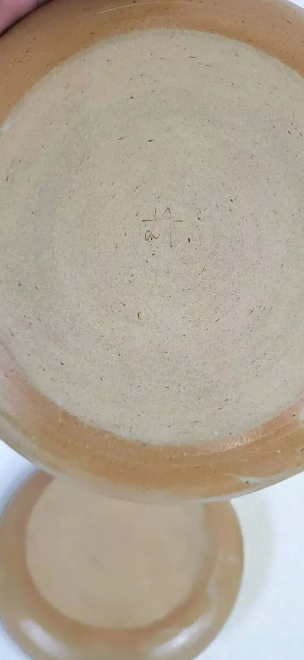 6 assiettes à dessert en grès Poterie Auger