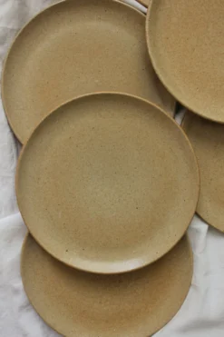 6 assiettes à dessert en grès vintage