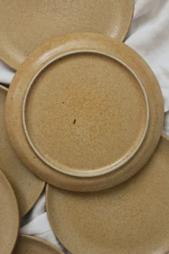6 assiettes à dessert en grès vintage