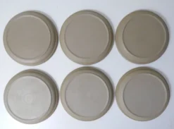 6 assiettes à dessert en grès vintage