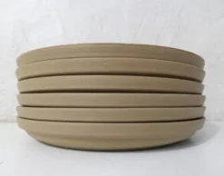 6 assiettes à dessert en grès vintage