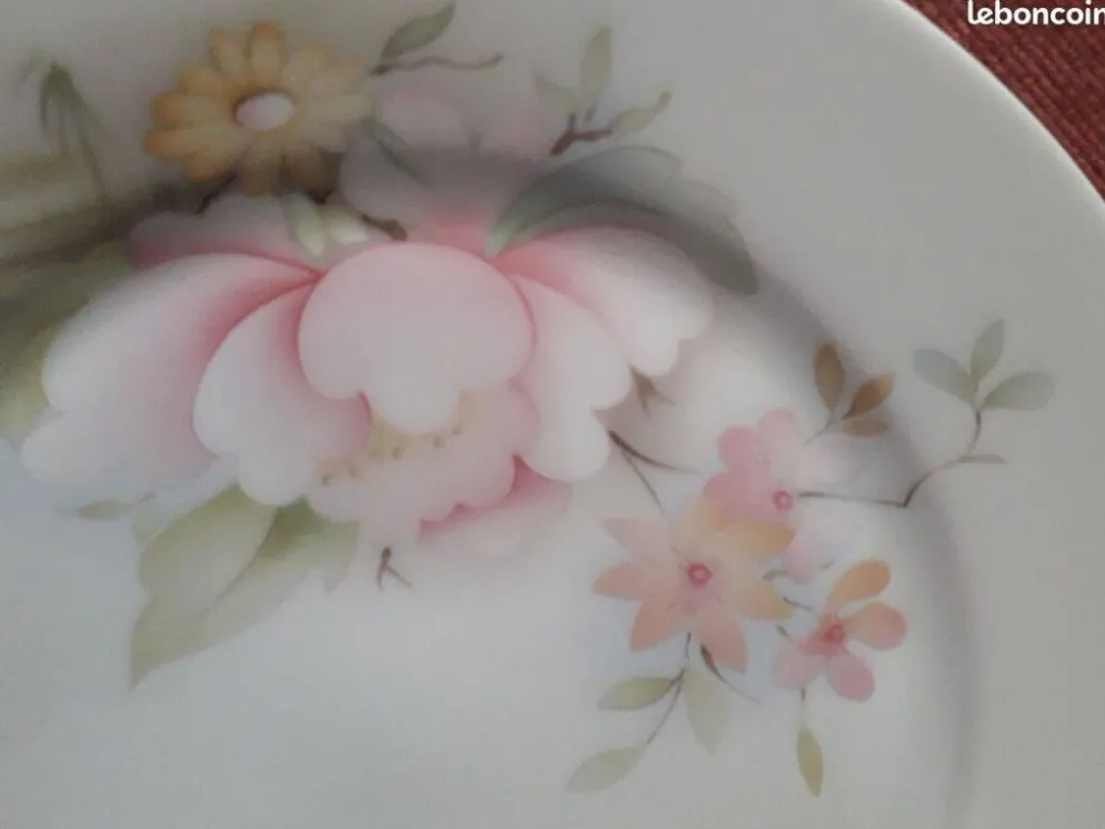 10 assiettes à dessert en porcelaine de Limoges France