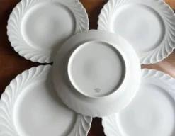 10 assiettes à dessert en porcelaine de Limoges Haviland modèle Torse