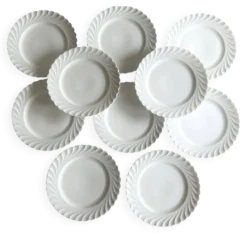 10 assiettes à dessert en porcelaine de Limoges Haviland modèle Torse