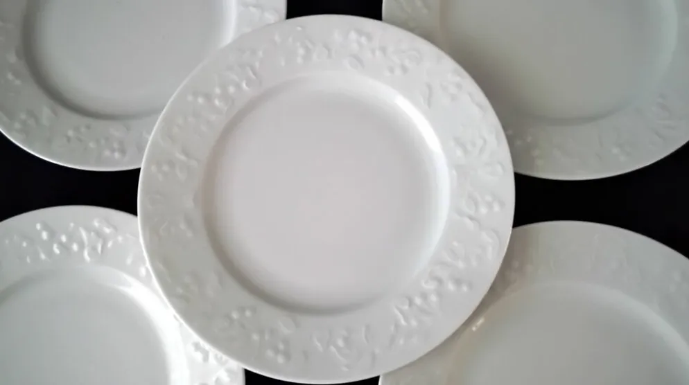 5 Assiettes à dessert en Porcelaine de Limoges