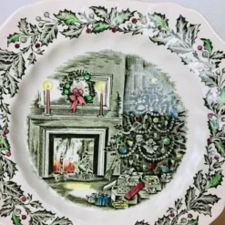 4 assiettes à dessert et tasses Merry Christmas Johnson Bros
