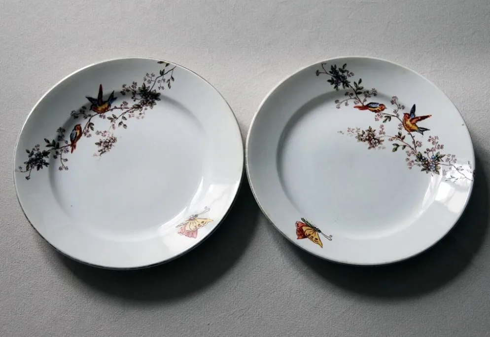 2 Assiettes à dessert Faïence d'Onnaing Nord de la France