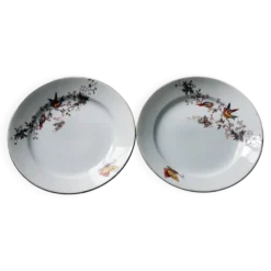 2 Assiettes à dessert Faïence d'Onnaing Nord de la France