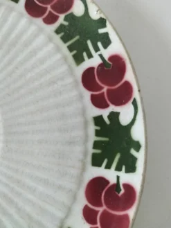 4 assiettes à dessert fruits d’été vintage