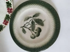 4 assiettes à dessert fruits d’été vintage