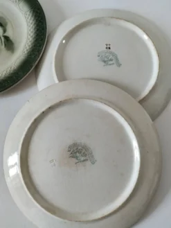 4 assiettes à dessert fruits d’été vintage