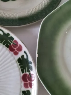 4 assiettes à dessert fruits d’été vintage