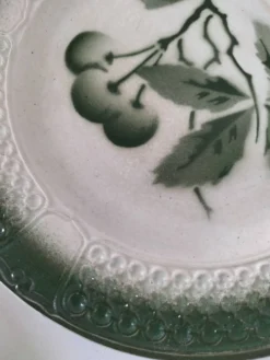 4 assiettes à dessert fruits d’été vintage