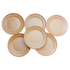 Assiettes à dessert grès moucheté