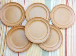 Assiettes à dessert grès moucheté