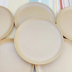 Assiettes à dessert grès moucheté Sarreguemines Fermette