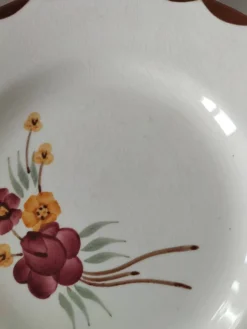 6 assiettes à dessert HBCM Montereau modèle Huguette
