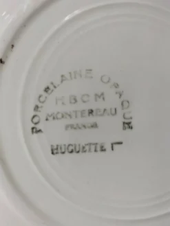 6 assiettes à dessert HBCM Montereau modèle Huguette