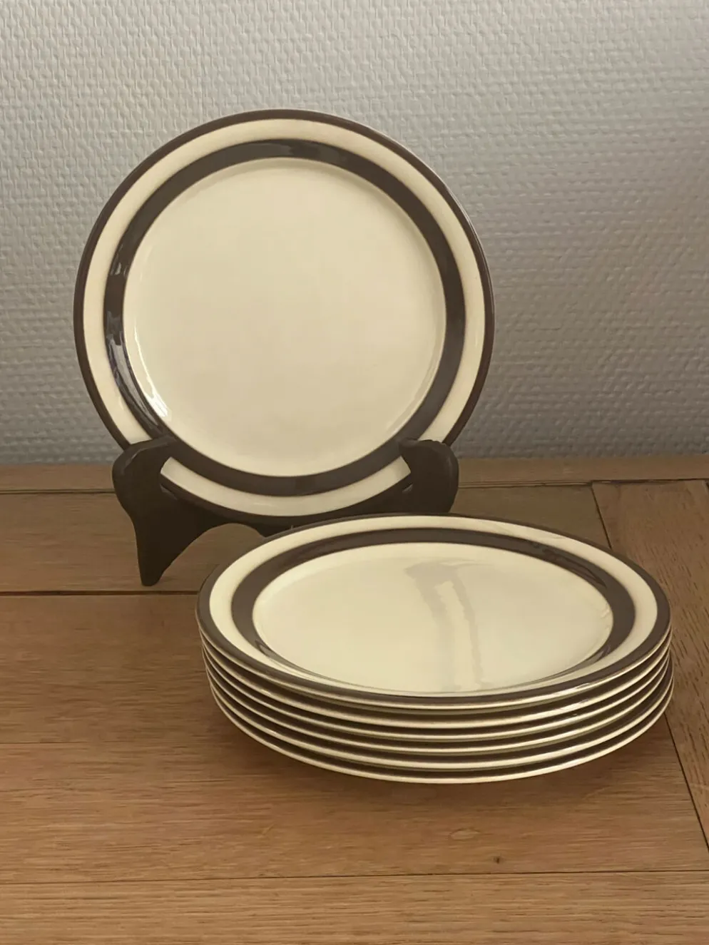 6 assiettes à dessert italiennes Pagmossin en céramique
