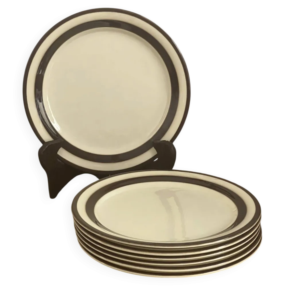 6 assiettes à dessert italiennes Pagmossin en céramique