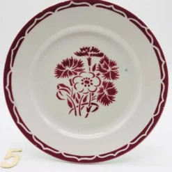 6 Assiettes à dessert KG Lunéville. Modèle « Annecy »