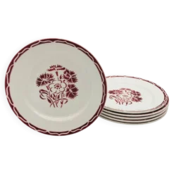6 Assiettes à dessert KG Lunéville. Modèle « Annecy »