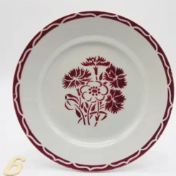 6 Assiettes à dessert KG Lunéville. Modèle « Annecy »
