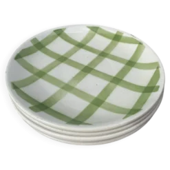 5 assiettes à dessert Moulin des loups carrés torchons