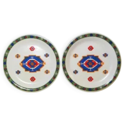 2 assiettes à dessert Newcor "kilim" 1992