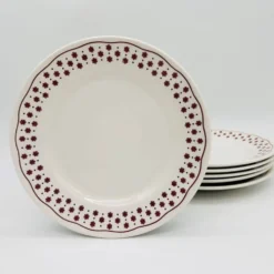 6 Assiettes à dessert “ Nuova Fontebasso”, Italie.