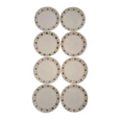 8 assiettes à dessert porcelaine de Chauvigny