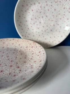 Assiettes dessert Sarreguemines vintage - Lot de 4 assiettes anciennes