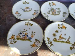 6 assiettes desserts, 18eme S.