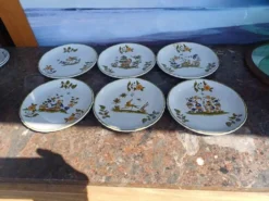 6 assiettes desserts, 18eme S.