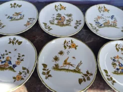 6 assiettes desserts, 18eme S.