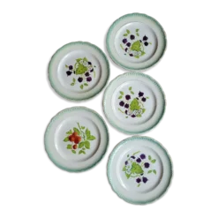 5 assiettes à dessert St Amand