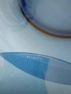 6 assiettes à dessert Vereco bleu saphir – Années 1970