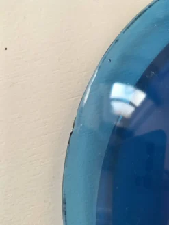6 assiettes à dessert Vereco bleu saphir – Années 1970