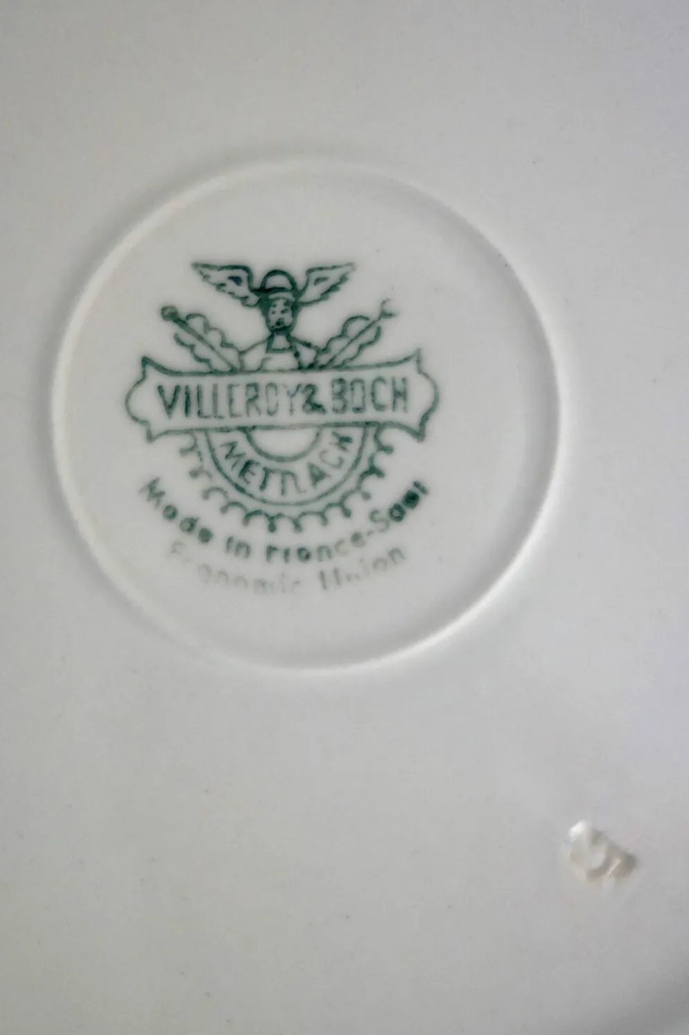 6 assiettes à dessert vintage décor main Villeroy & Boch