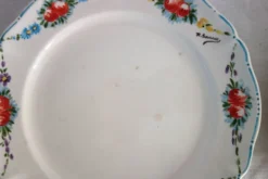 6 assiettes à dessert vintage décor main Villeroy & Boch
