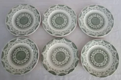6 assiettes à dessert vintage en faïence Fine Ware